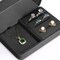 Velvet Ring Storage Box Jewelry Set Box, Velvet Gift Box for Bracelet Necklace Pendant Earring Ring, Small Travel Jewelry Storage Case (Black)